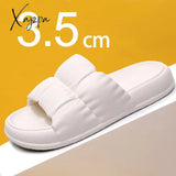 Xajzpa Home Soft Sole Cloud Slippers Women Non Slip Platform Bathroom Slides Woman Summer Thick