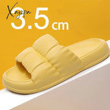 Xajzpa Home Soft Sole Cloud Slippers Women Non Slip Platform Bathroom Slides Woman Summer Thick