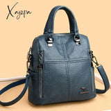 Xajzpa - Hot Leather Luxury Handbags Women Bags Designer Multifunction Shoulder For Travel Back