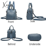 Xajzpa - Hot Leather Luxury Handbags Women Bags Designer Multifunction Shoulder For Travel Back