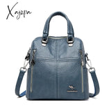 Xajzpa - Hot Leather Luxury Handbags Women Bags Designer Multifunction Shoulder For Travel Back