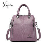 Xajzpa - Hot Leather Luxury Handbags Women Bags Designer Multifunction Shoulder For Travel Back