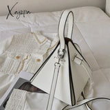 Xajzpa - Hot Sale Triangle Fashionable Pu Leather Mini Crossbody Bags For Women Branded Handbags