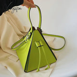 Xajzpa - Hot Sale Triangle Fashionable Pu Leather Mini Crossbody Bags For Women Branded Handbags