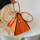 Xajzpa - Hot Sale Triangle Fashionable Pu Leather Mini Crossbody Bags For Women Branded Handbags