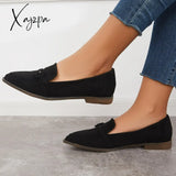 Xajzpa - Imily Bela Womens Casual Elegant Pointed Toe Slip-On Loafer Flats Low Heeled Office Shoes