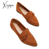 Xajzpa - Imily Bela Womens Casual Elegant Pointed Toe Slip-On Loafer Flats Low Heeled Office Shoes