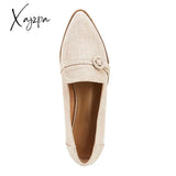 Xajzpa - Imily Bela Womens Casual Elegant Pointed Toe Slip-On Loafer Flats Low Heeled Office Shoes