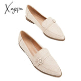 Xajzpa - Imily Bela Womens Casual Elegant Pointed Toe Slip-On Loafer Flats Low Heeled Office Shoes