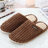Xajzpa - Indoor Slippers For Men Cheaper Short Plush Winter And Autumn Warm Comfortable Soft