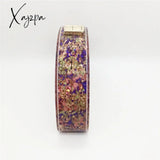 Xajzpa - Ins Crescent D Shape Font Glitter Acrylic Dinner Bag Hold Semi-Round Fashion Dress Hard Box