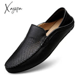 Xajzpa - Italian Mens Shoes Casual Luxury Brand Summer Men Loafers Genuine Leather Moccasins Light