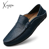 Xajzpa - Italian Mens Shoes Casual Luxury Brand Summer Men Loafers Genuine Leather Moccasins Light