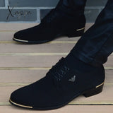 Xajzpa - italian mens shoes fashion black men's leather moccasin pointed toe classic men wedding shoes sapatos masculino