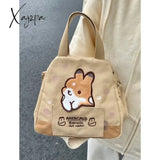 Xajzpa - Japanese Cute Cartoon Rabbit Large Capacity Canvas Bag Women’s Tote Crossbody Messenger