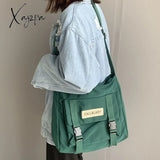 Xajzpa - Japanese Simple Messenger Bag Korean Student Nylon Waterproof Canvas Crossbody Bags For