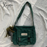 Xajzpa - Japanese Simple Messenger Bag Korean Student Nylon Waterproof Canvas Crossbody Bags For