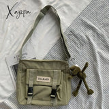 Xajzpa - Japanese Simple Messenger Bag Korean Student Nylon Waterproof Canvas Crossbody Bags For