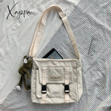 Xajzpa - Japanese Simple Messenger Bag Korean Student Nylon Waterproof Canvas Crossbody Bags For