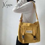 Xajzpa - Japanese Simple Messenger Bag Korean Student Nylon Waterproof Canvas Crossbody Bags For