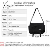 Xajzpa - Japanese Simple Messenger Bags Korean Men Bag Younth Student Nylon Waterproof Canvas Light