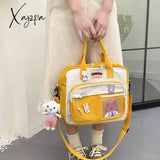 Xajzpa - Kawaii Horizontal Backpack for Teenage Girl Portable Multifunctional Travel Shoulder Bags Female Small Schoolbag Women Backpacks