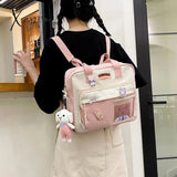 Xajzpa - Kawaii Horizontal Backpack For Teenage Girl Portable Multifunctional Travel Shoulder Bags