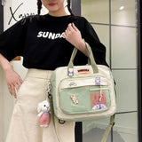 Xajzpa - Kawaii Horizontal Backpack For Teenage Girl Portable Multifunctional Travel Shoulder Bags