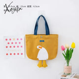 Xajzpa - Kawaii Shoulder Bag Women Cartoon Duck Large Capacity Canvas Bags Japanese Style All-Match