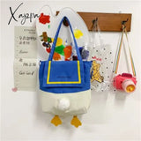 Xajzpa - Kawaii Shoulder Bag Women Cartoon Duck Large Capacity Canvas Bags Japanese Style All-Match