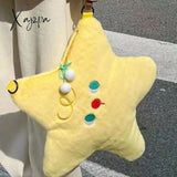 Xajzpa - Kawaii Soft Plush Shoulder Bag Yellow Star Shape Cute Handbag New High Quality Casual