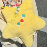 Xajzpa - Kawaii Soft Plush Shoulder Bag Yellow Star Shape Cute Handbag New High Quality Casual