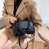 Xajzpa - Kawaii Tote Bag Hit Winter Pu Leather Padded Quilted Women’s Designer Handbag Luxury