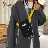 Xajzpa - Korean Corduroy Shoulder Tote Bag Cute Messenger Summer Contrast Mini Handbag For Girl