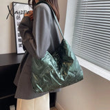 Xajzpa - Korean Nylon Brand Shoulder Bag 2023 New Pu Leather Side Bags For Women Ladies Crossbody