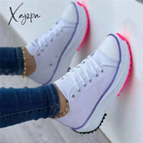 Xajzpa - Lace Up Perforated Oxfords Shoes White1 / 5