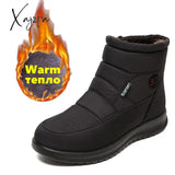 Xajzpa - Ladies Boots New Winter Shoes Ladies Snow With Plush Botas Mujer Waterproof Xl 43 Women