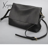 Xajzpa - Ladies Casual Handbag High Quality Leather Shoulder Bag Fashion Black Multilayer Storage