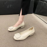 Xajzpa - Ladies Loafers Fashion High Quality Flat Pointed Toe Heels Party Dresses Shoes Summer