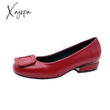 Xajzpa - Ladies Loafers Fashion High Quality Flat Pointed Toe Heels Party Dresses Shoes Summer Wine