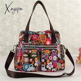 Xajzpa - Ladies Messenger Bag Casual Handbag Shoulder Large Capacity Waterproof Tote Flower Printed