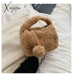 Xajzpa - Lamb Hair Autumn And Winter Cute Wool Chain Shoulder New Versatile Plush Oblique Straddle