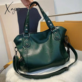 Xajzpa - Large Black Women’s Shoulder Bags Big Size Casual Tote Bag Quality Pu Leather Hobos