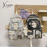 Xajzpa - Large Capacity Backpack Schoolbag Student Female Korean School Version Harajuku Cartoon