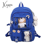 Xajzpa - Large-Capacity Cute Women Multi-Pocket Nylon Backpack Ins Junior High School Student Bag