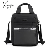 Xajzpa - Large Capacity Shoulder Bag For Men Casual Waterproof Nylon Messenger Black Business A4