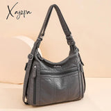 Xajzpa - Large Capacity Women Handbag Pu Leather Crossbody Bag Female Multifunction Shoulder Pink