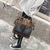 Xajzpa - Large Capacity Women Handbag Purse Leopard Patchwork Shoulder Bag High Quality Tote