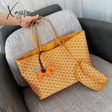 Xajzpa - Large Winter Woman Tote Bag Korea Big Handbag Luxury Designer Female Leather Shoulder