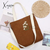 Xajzpa - Large Women Shoulder Shopper Bag Ladies Canvas Tote Shopping Bags Corduroy Female Handbag